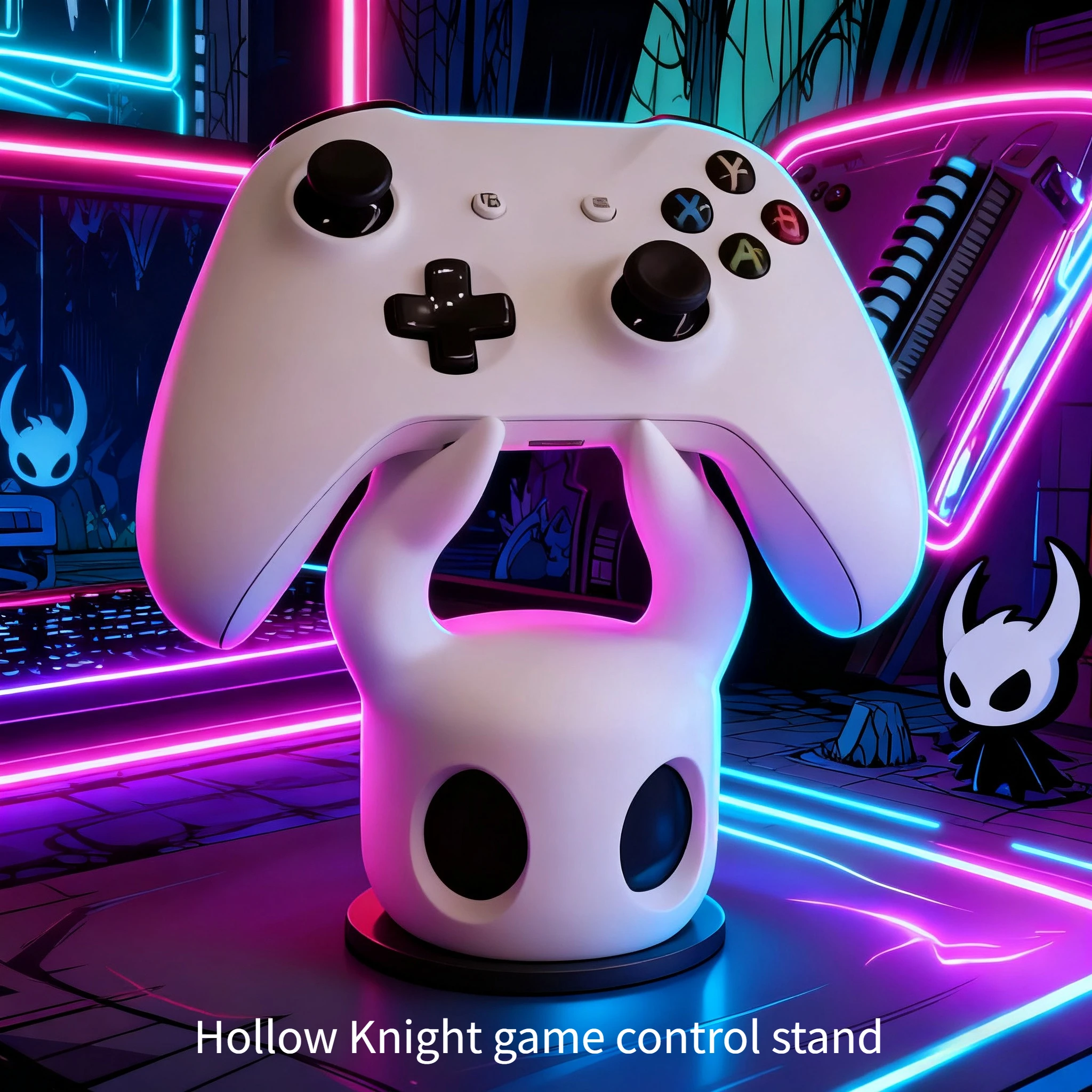 Gaming Zone Accessories - 新しいユニバーサルゲームコントローラースタンド PS4/PS5/Switch対応 ホロウナイトテーマ クールなデスクトップディスプレイ ゲームアクセサリー