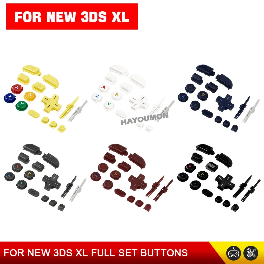 Gaming Accessories Repair - NEW 3DS XL/LL用 ABXY D-Padボタン、修理用パーツ一式、LR ZL