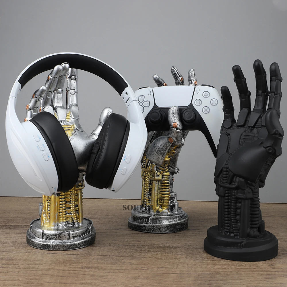Gaming Zone Accessories - PS4/PS5/Xbox シリーズ用ゲームパッドブラケットサイバーパンクロボットスタンドニンテンドースイッチプロコントローラーゲーム装飾品アクセサリー
