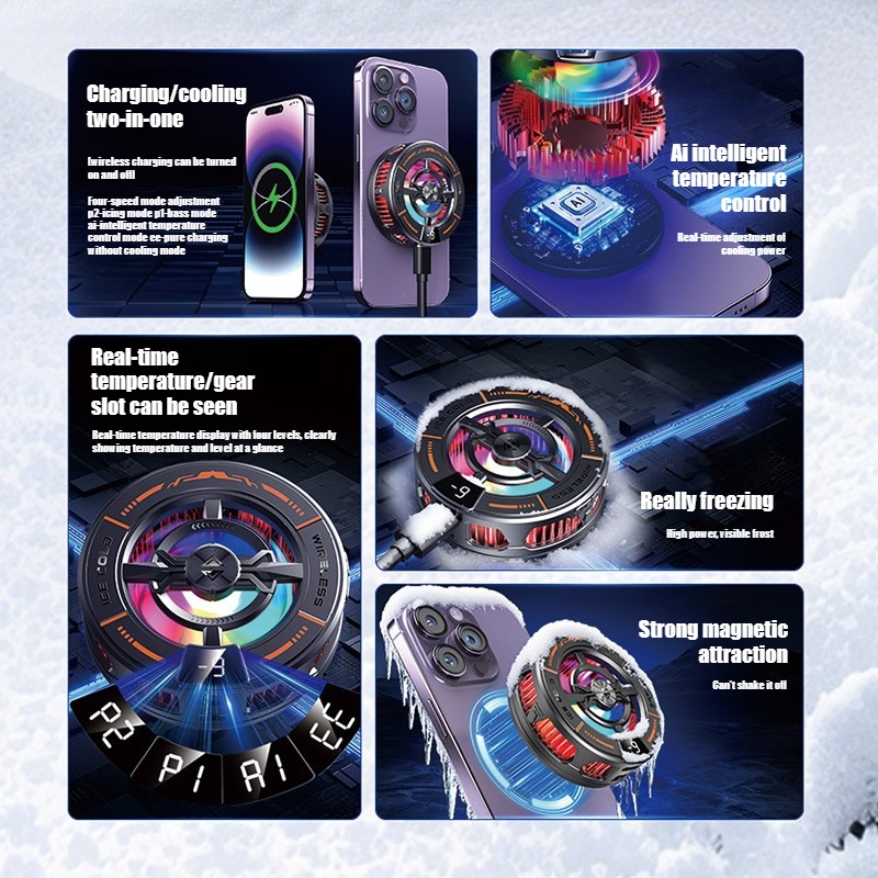 K28 磁気半導体電話クーラー ワイヤレス高速充電器冷却ラジ - Gaming Zone Accessories のレビューと価格