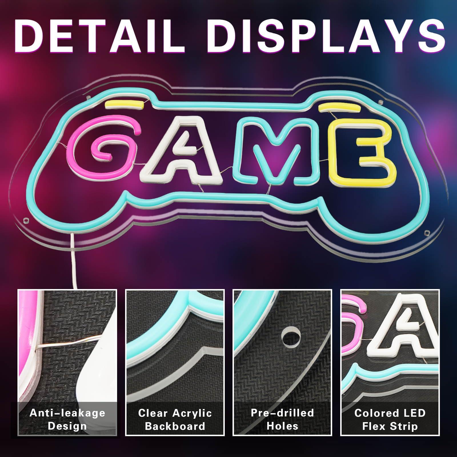 ゲーマーの部屋の装飾用ゲームネオンサイン、ゲームパッド型US - Gaming Accessories Boys のレビューと価格