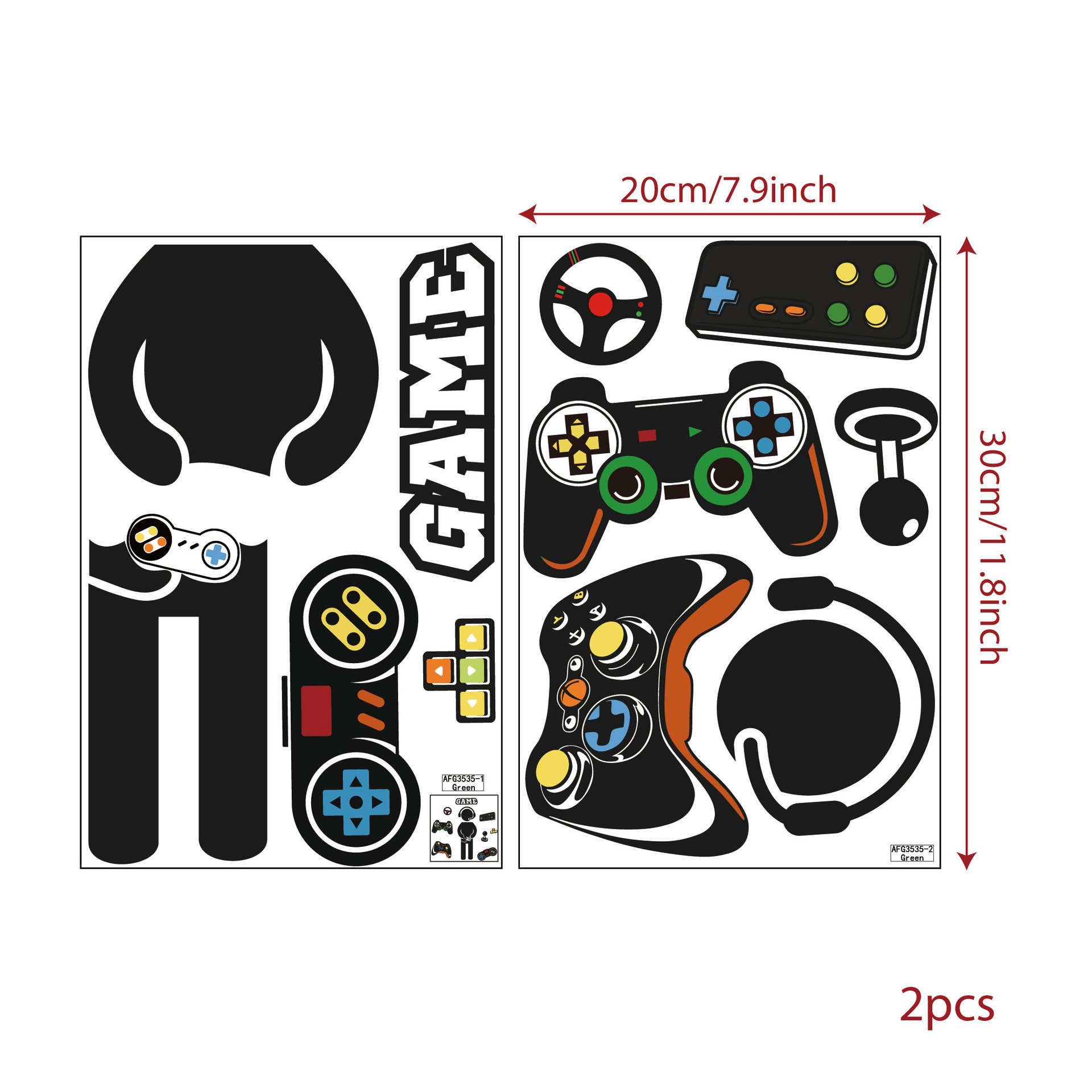 ゲームハンドル ゲーミングゾーン 光るウォールステッカー 暗 - Gaming Accessories Boys のレビューと価格
