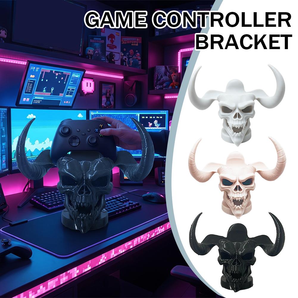 ユニークなデビルスカルホーンコントローラーホルダー デスクオ - Gaming Accessories Organizer のレビューと価格
