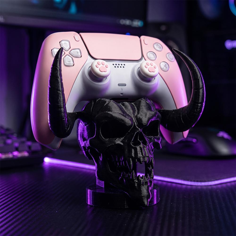 ユニークなデビルスカルホーンコントローラーホルダー デスクオ - Gaming Accessories Organizer のレビューと価格