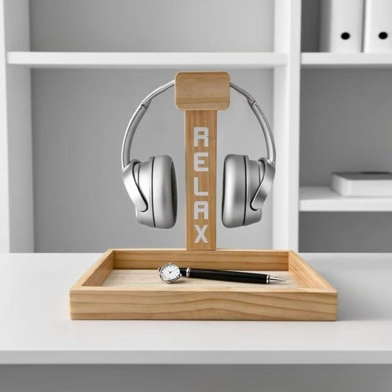 木製ゲーミングヘッドセットスタンド、ヘッドホン＆コントローラ - Gaming Accessories Organizer のレビューと価格
