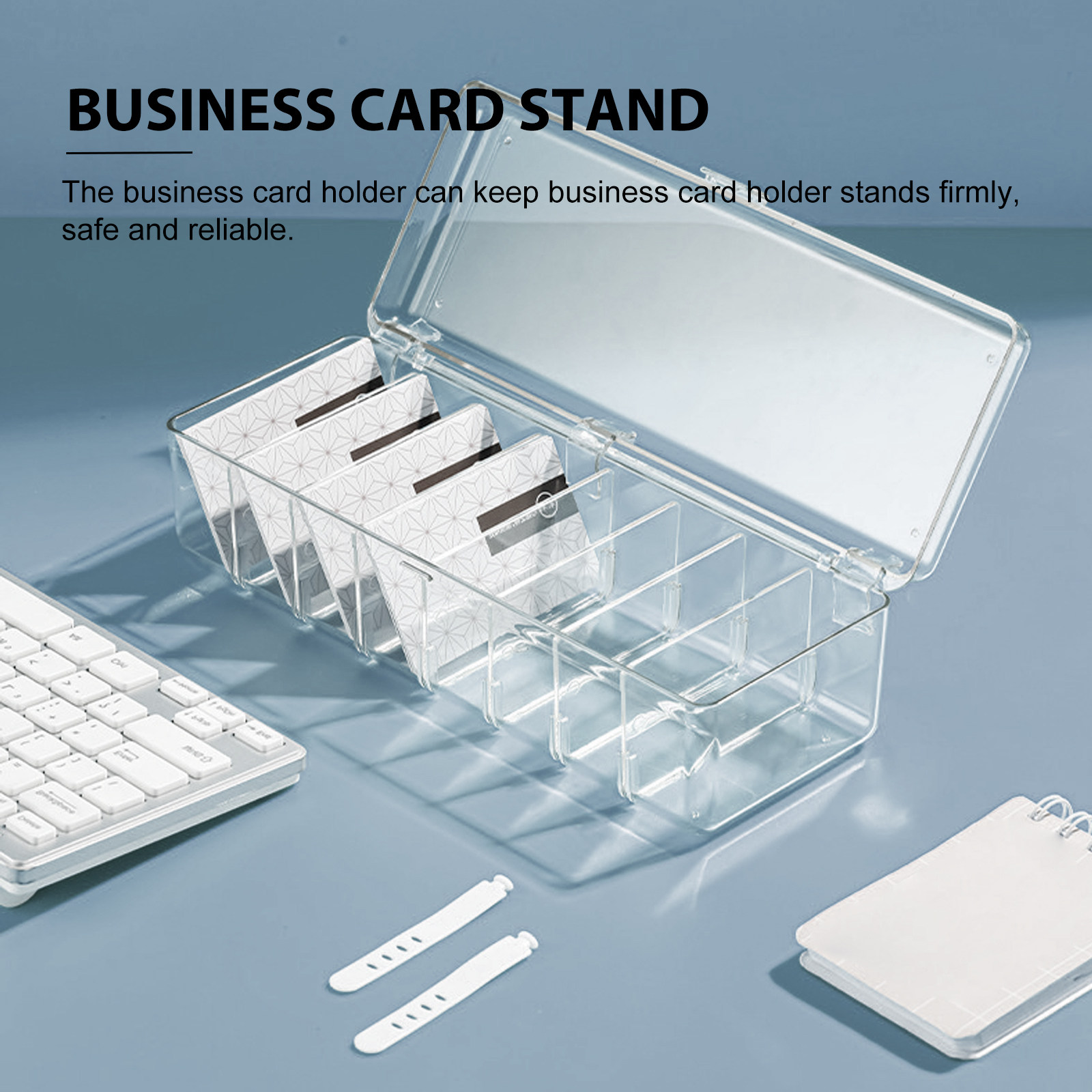アクリル製名刺収納ボックスセット。透明プラスチック製のカード - Gaming Accessories Organizer のレビューと価格